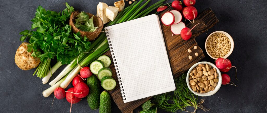 Notepad to track health eating habits